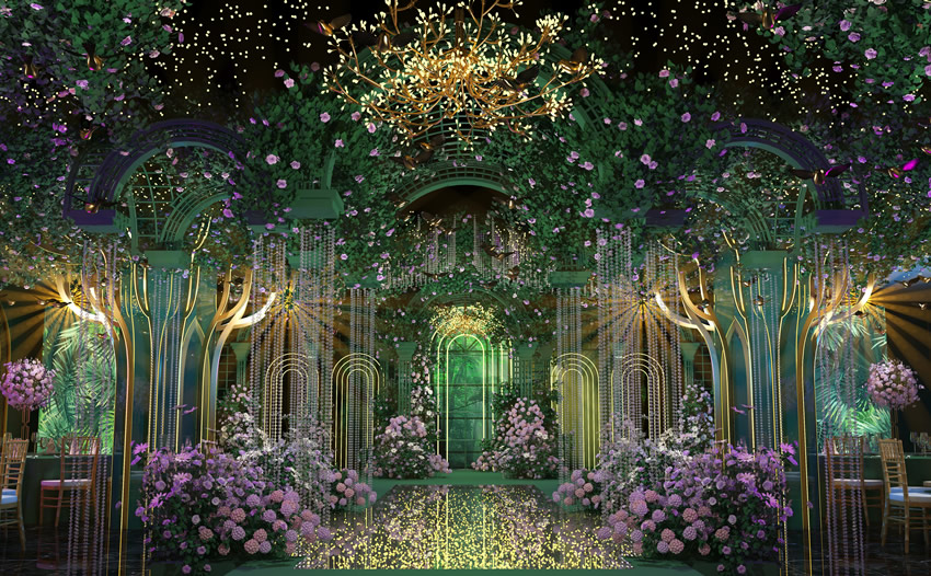 禹城奇妙森林婚礼堂效果展示